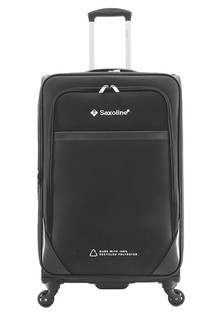 Walizka materiałowa średnia SAXOLINE Soft M czarna