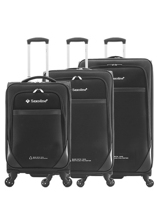 Walizka materiałowa średnia SAXOLINE Soft M czarna